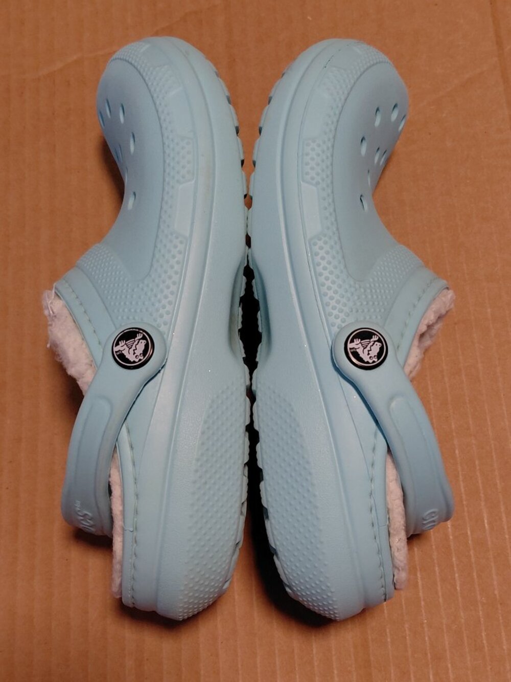 Crocs Classic Lined Baby Blue Clog Women's Size 9 - Picture 7 of 11